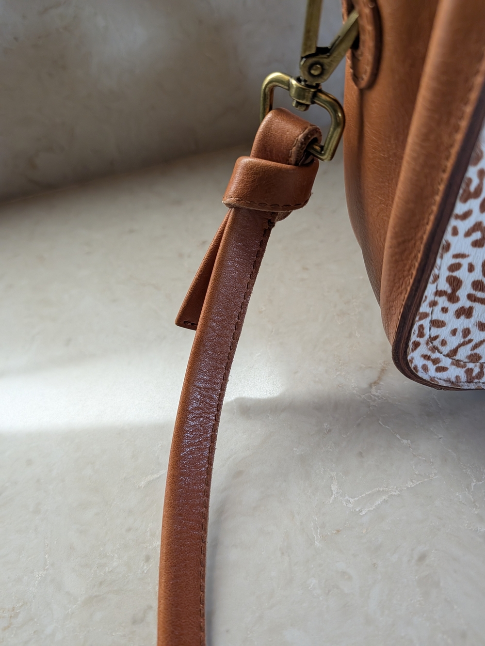 Madewell Micro Sydney Crossbody Bag in Animal Spotted Calf Hair - Picture 6 of 10